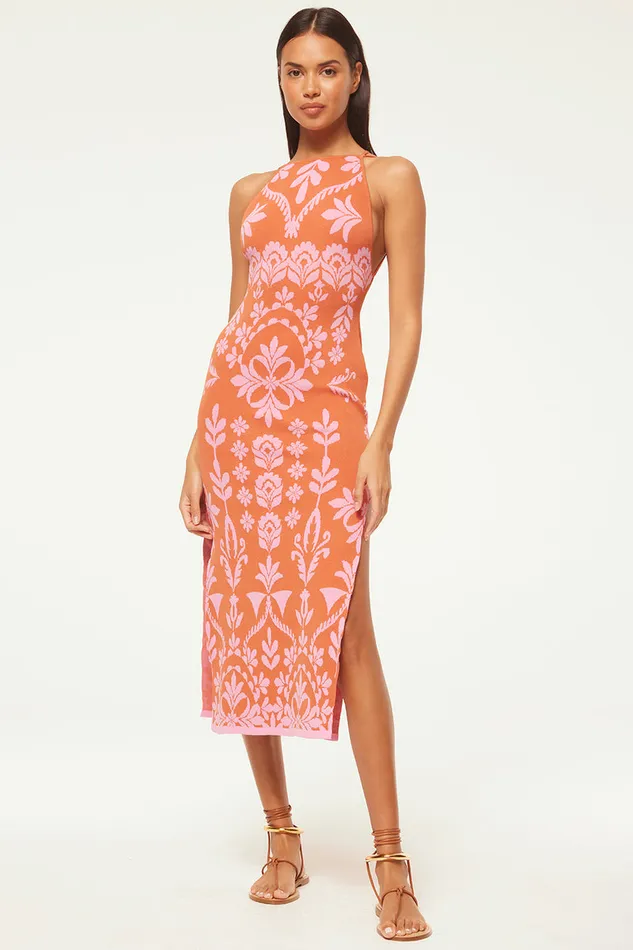 Misa Los Angeles Mira Dress Pink Flora Santiago Women Dresses