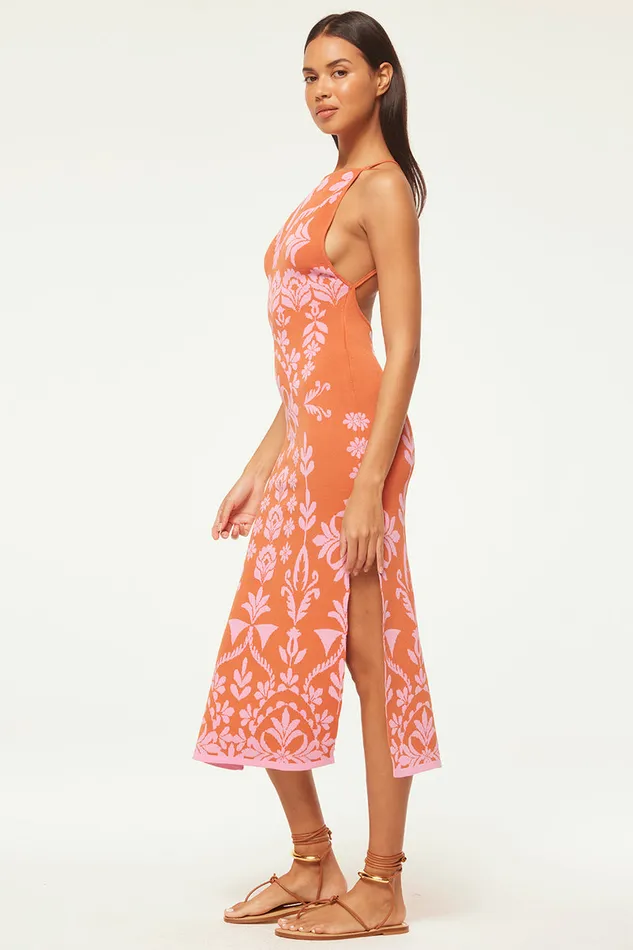 Misa Los Angeles Mira Dress Pink Flora Santiago Women Dresses
