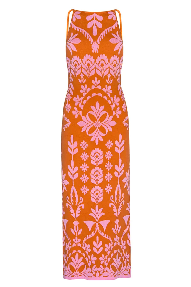 Misa Los Angeles Mira Dress Pink Flora Santiago Women Dresses