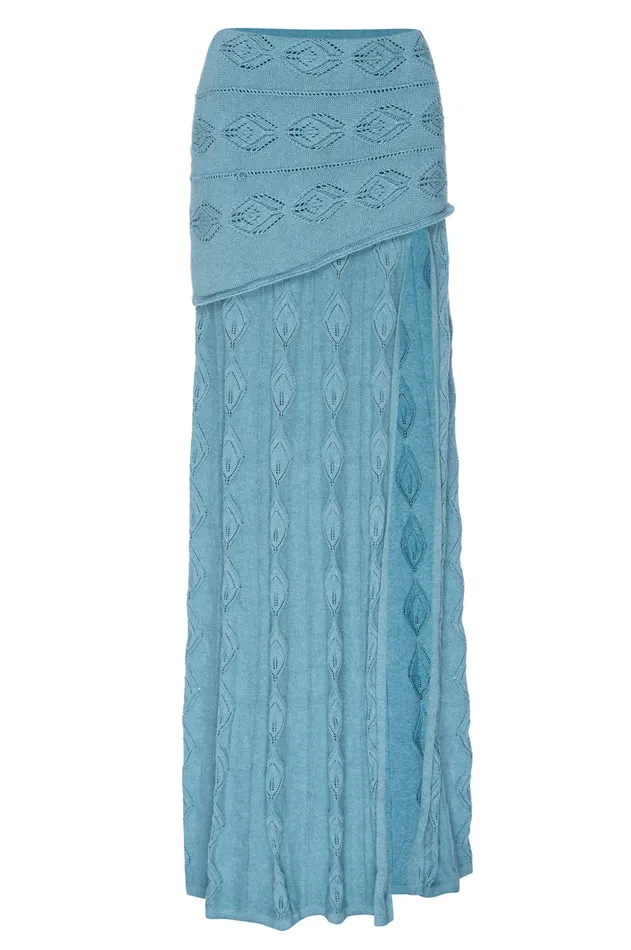 Misa Los Angeles Nadim Skirt Blue Women Matching Sets