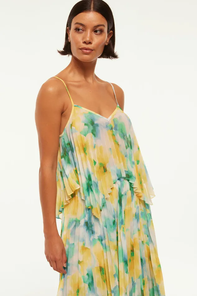 Misa Los Angeles Noemi Top Citron Watercolor Women Tops