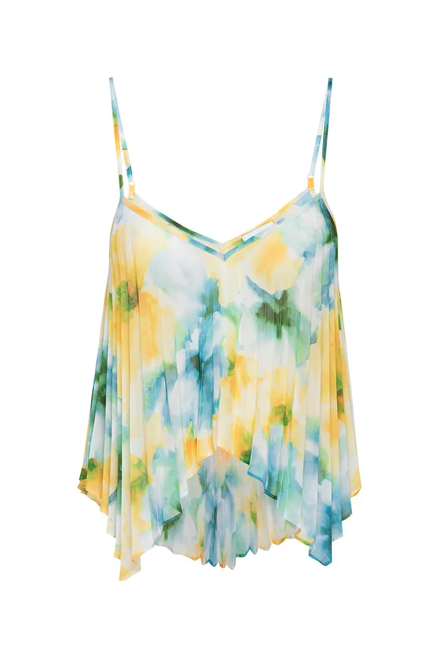 Misa Los Angeles Noemi Top Citron Watercolor Women Tops