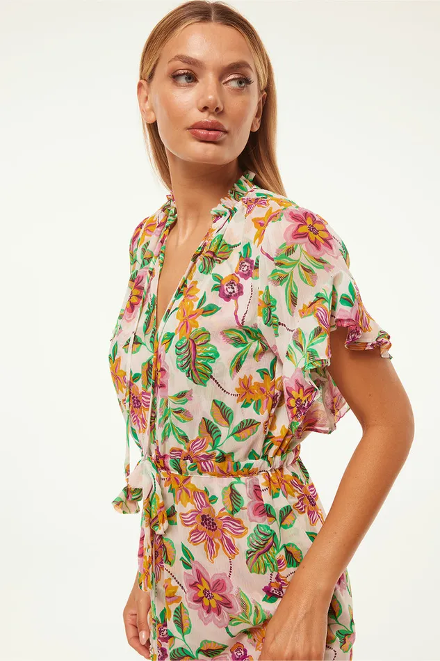 Misa Los Angeles Ranjana Dress Flora Exotica Chiffon Women Dresses