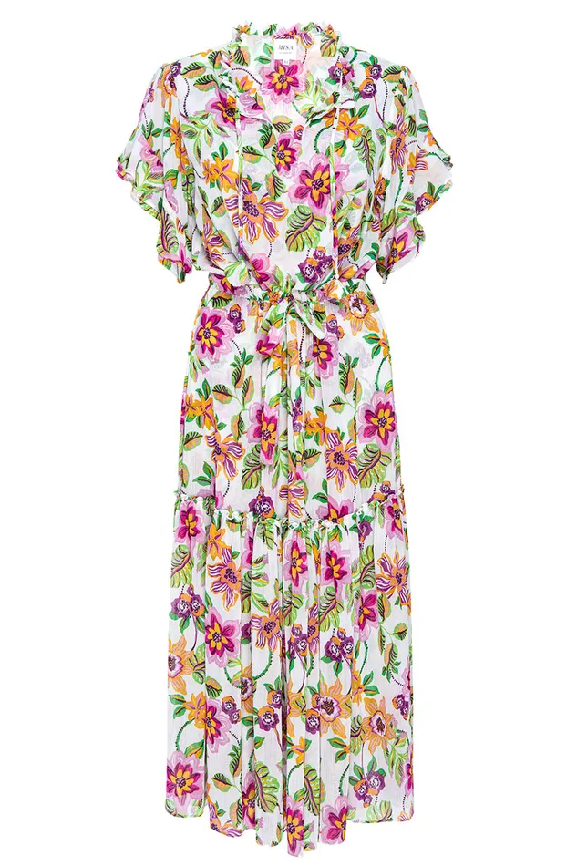 Misa Los Angeles Ranjana Dress Flora Exotica Chiffon Women Dresses