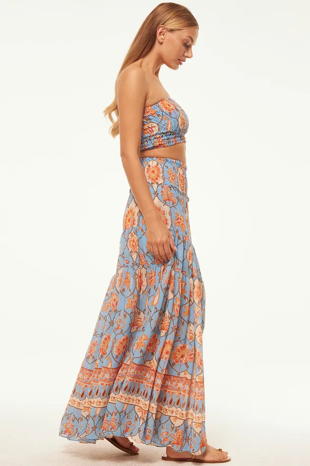 Misa Los Angeles Roksana Bandeau Caged Floral Women Tops