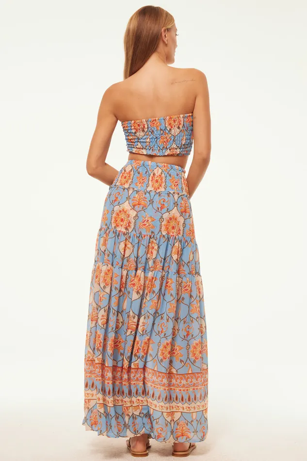 Misa Los Angeles Roksana Bandeau Caged Floral Women Tops