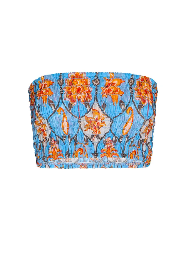 Misa Los Angeles Roksana Bandeau Caged Floral Women Tops