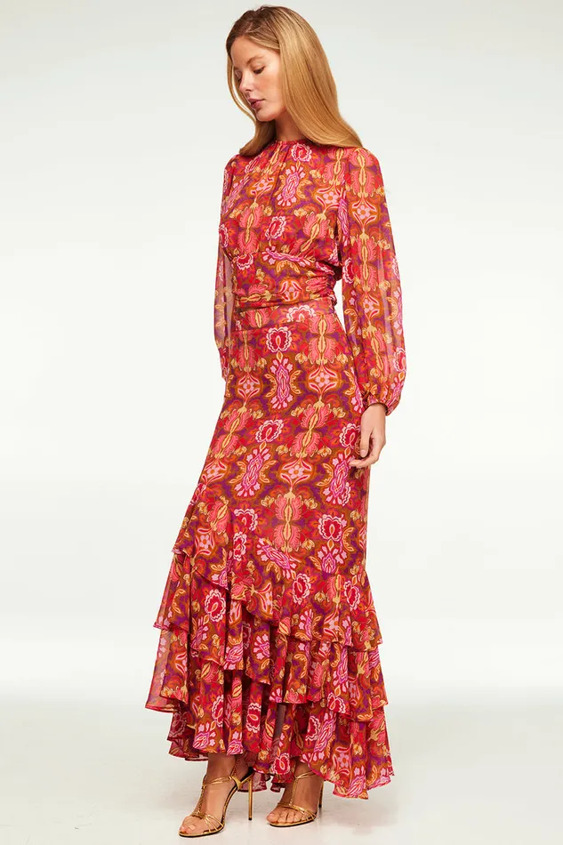 Misa Los Angeles Veronique Skirt Chic Nostalgic Chiffon Women Matching Sets