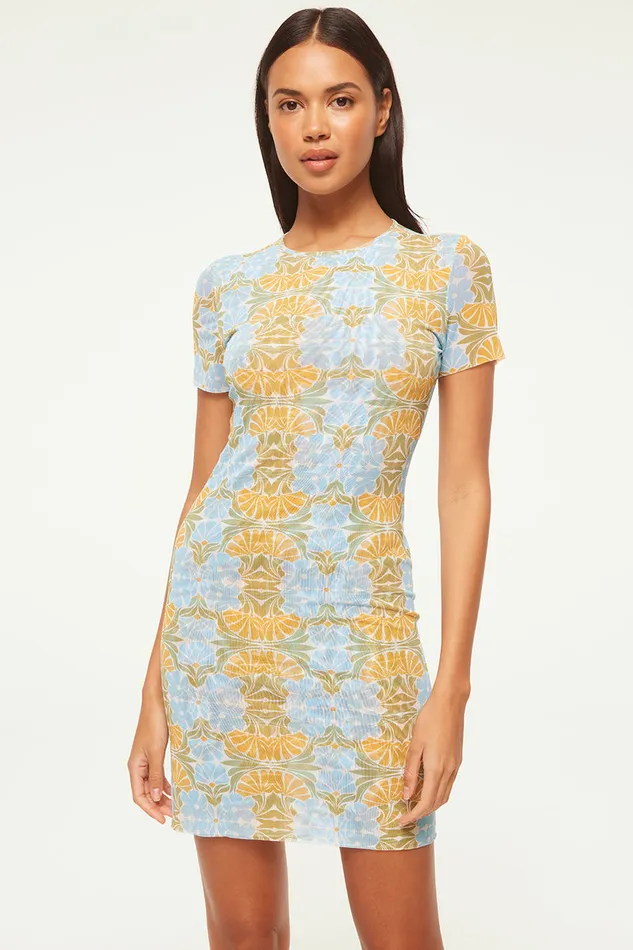 Misa Los Angeles Vina Dress Citrus Slice Women Jersey and Mesh