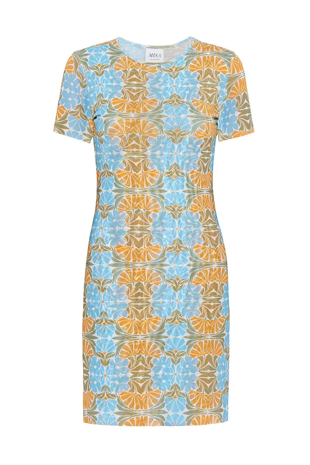 Misa Los Angeles Vina Dress Citrus Slice Women Jersey and Mesh