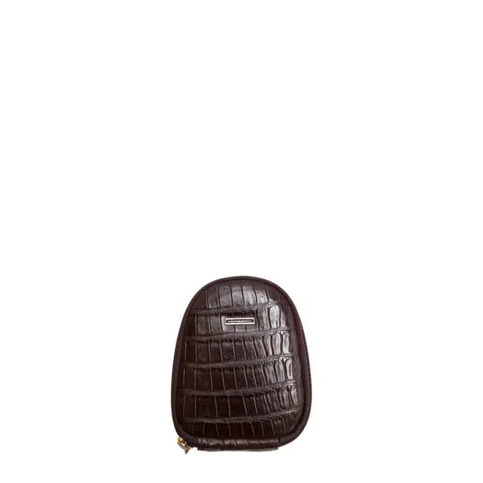Moreschi Shoe Care Dark Brown Crocodile Skin Shoe Care Travel Pouch 8211 Men