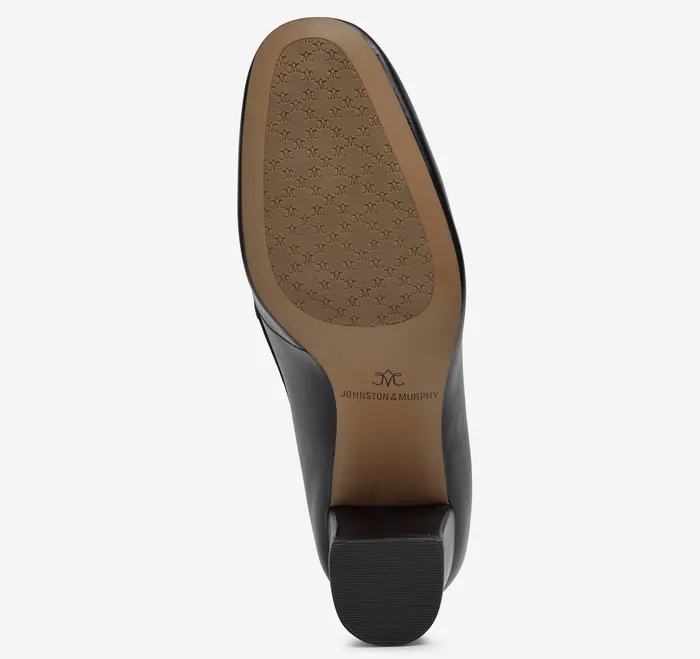 Mules and Loafers Women Johnston and Murphy Eleanor Chain Loafer Black Calfskin