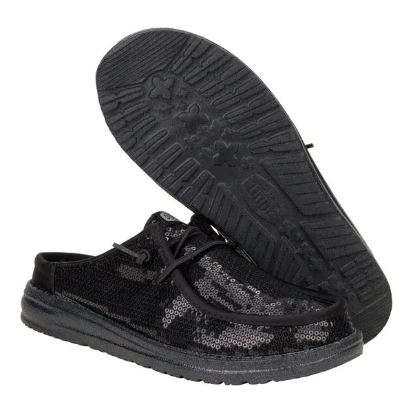 Mules heydude Apparel Wendy Slip Sequin Black