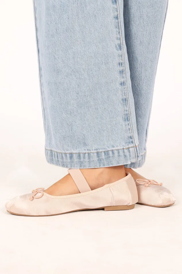Mystic Ballet Flat 8211 Blush Satin Blush Satin Women Flats petalandpup