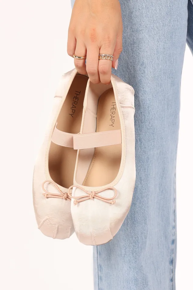 Mystic Ballet Flat 8211 Blush Satin Blush Satin Women Flats petalandpup