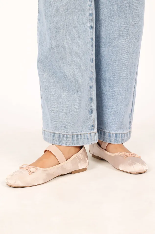 Mystic Ballet Flat 8211 Blush Satin Blush Satin Women Flats petalandpup