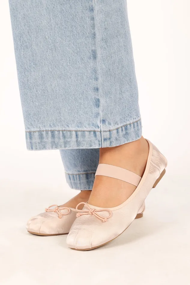 Mystic Ballet Flat 8211 Blush Satin Blush Satin Women Flats petalandpup