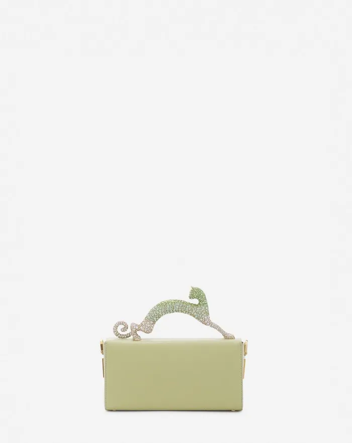 Nano Pencil Cat Bag In Leather And Rhinestones Almondvanilla Women Lanvin Mini Bags and Clutches Nano Pencil Cat Bag In Leather And Rhinestones Almondvanilla Women Lanvin Mini Bags and Clutches