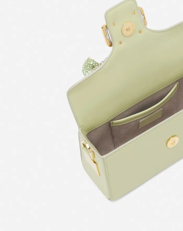 Nano Pencil Cat Bag In Leather And Rhinestones Almondvanilla Women Lanvin Mini Bags and Clutches Nano Pencil Cat Bag In Leather And Rhinestones Almondvanilla Women Lanvin Mini Bags and Clutches