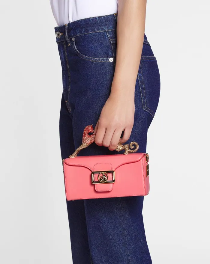Nano Pencil Cat Bag In Leather And Rhinestones Venusdune Women Lanvin Crossbody Bags and Shoulder Bags
