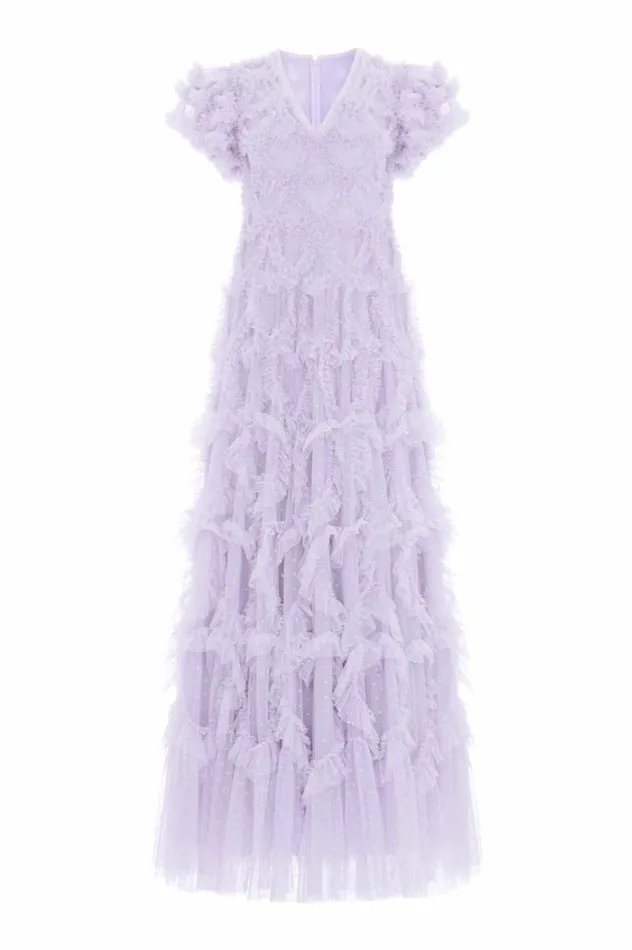 Needle and Thread Dresses Amorette VNeck Gown Purple 8211 Women