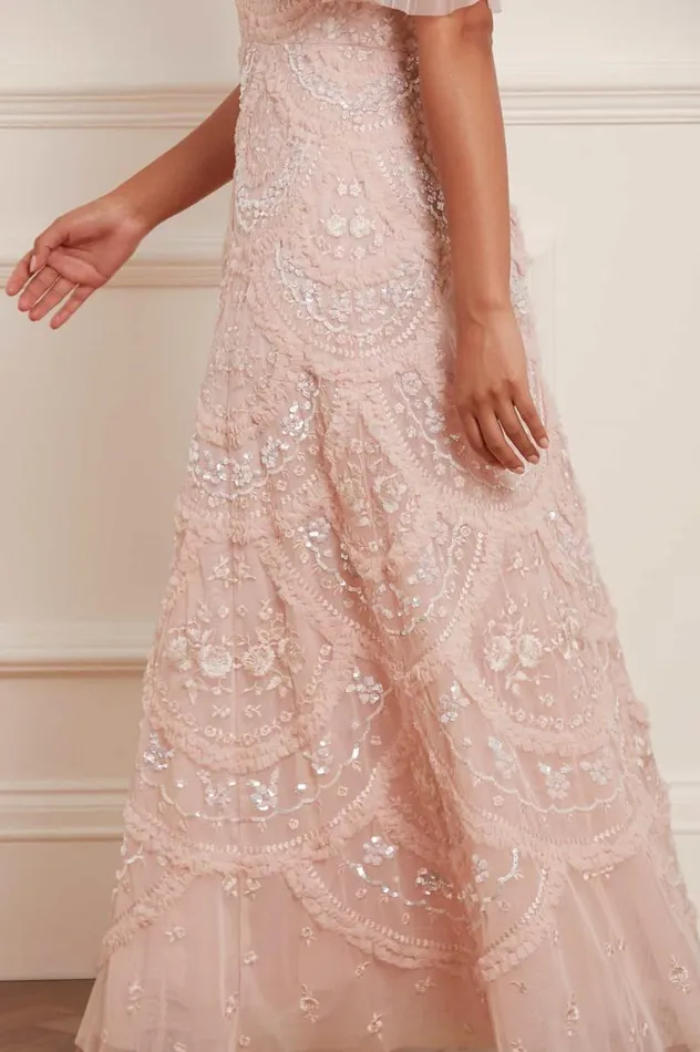 Needle and Thread Dresses Carmen Ruffle Ankle Gown Pink 8211 Women