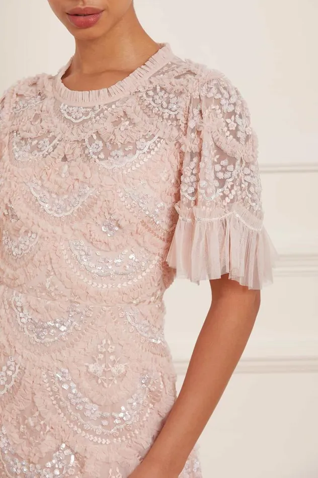 Needle and Thread Dresses Carmen Ruffle Ankle Gown Pink 8211 Women