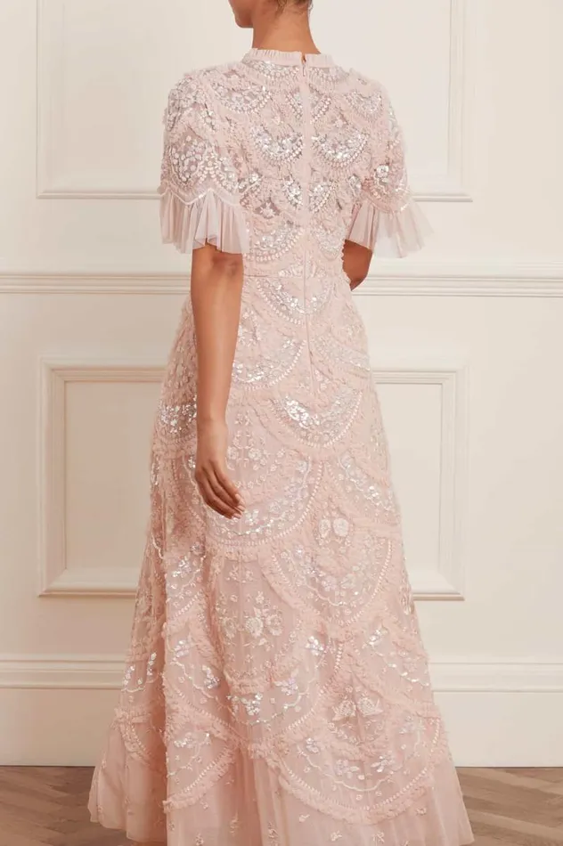 Needle and Thread Dresses Carmen Ruffle Ankle Gown Pink 8211 Women