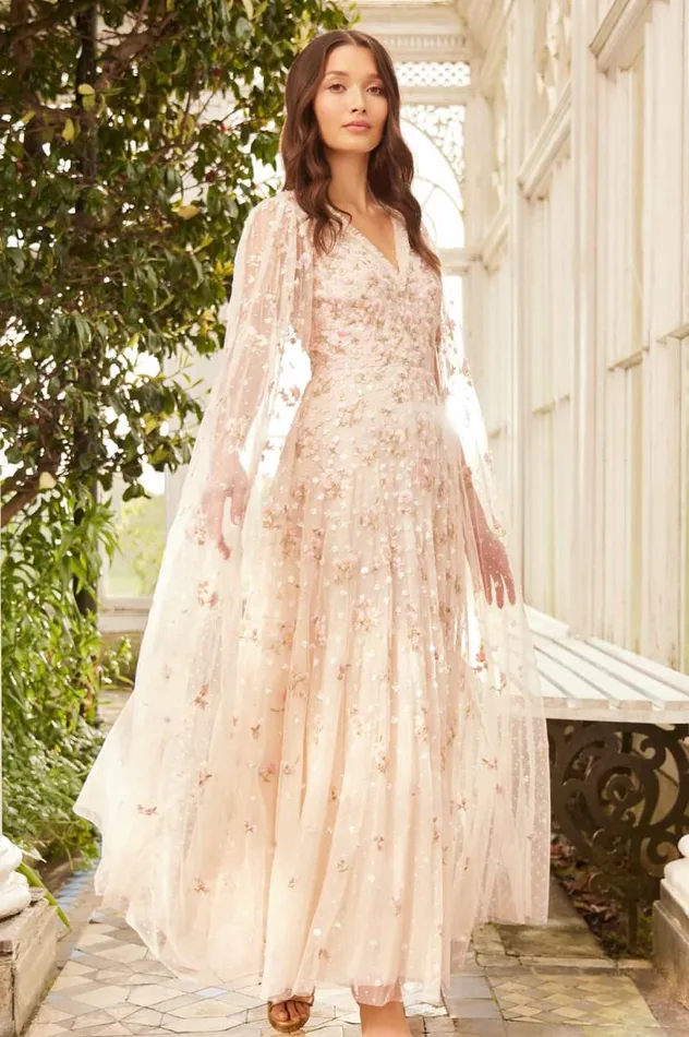 Needle and Thread Dresses Dahlia Ditsy Ankle Gown Champagne 8211 Women