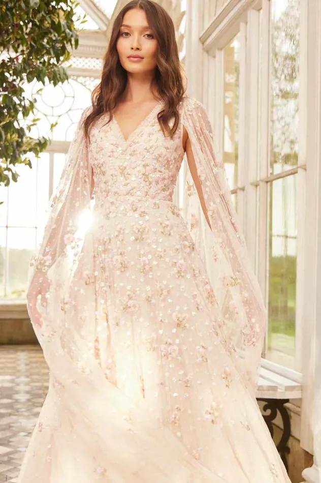 Needle and Thread Dresses Dahlia Ditsy Ankle Gown Champagne 8211 Women