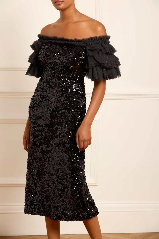 Needle and Thread Dresses Essie OffShoulder Ballerina Dress Black 8211 Women