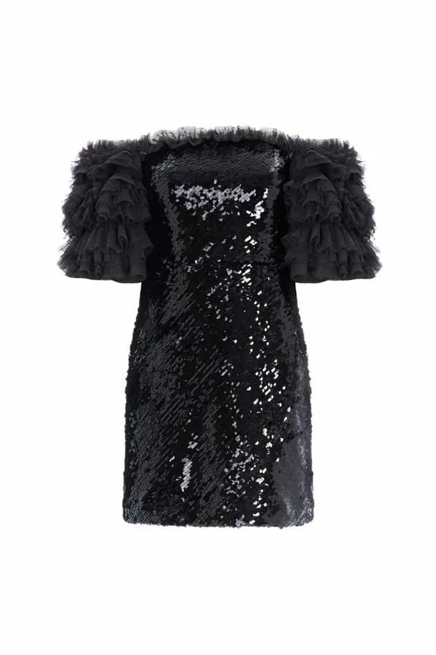 Needle and Thread Dresses Essie OffShoulder Micro Mini Dress Black 8211 Women