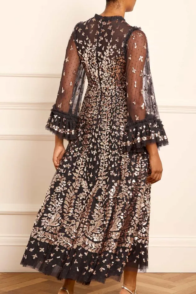 Needle and Thread Dresses Fern Ankle Gown Black 8211 Women