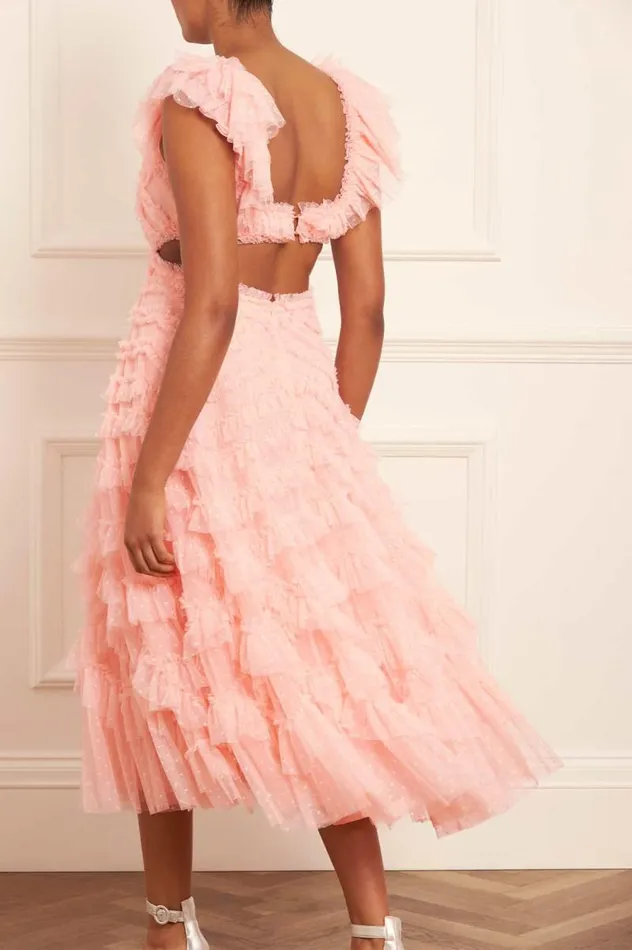 Needle and Thread Dresses Lola Backless Ballerina Dress Coral 8211 Women