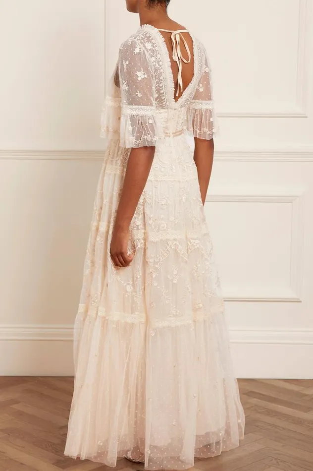 Needle and Thread Dresses Lottie Lace Gown Champagne 8211 Women