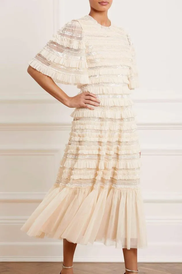Needle and Thread Dresses Nancy Frill Ballerina Dress Champagne 8211 Women
