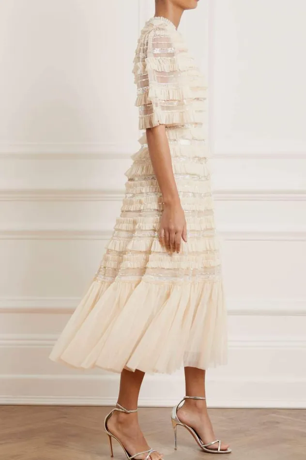 Needle and Thread Dresses Nancy Frill Ballerina Dress Champagne 8211 Women