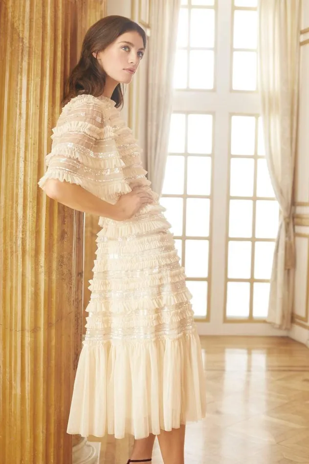 Needle and Thread Dresses Nancy Frill Ballerina Dress Champagne 8211 Women