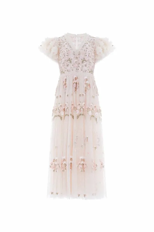 Needle and Thread Dresses Posy VNeck Ballerina Dress Champagne 8211 Women