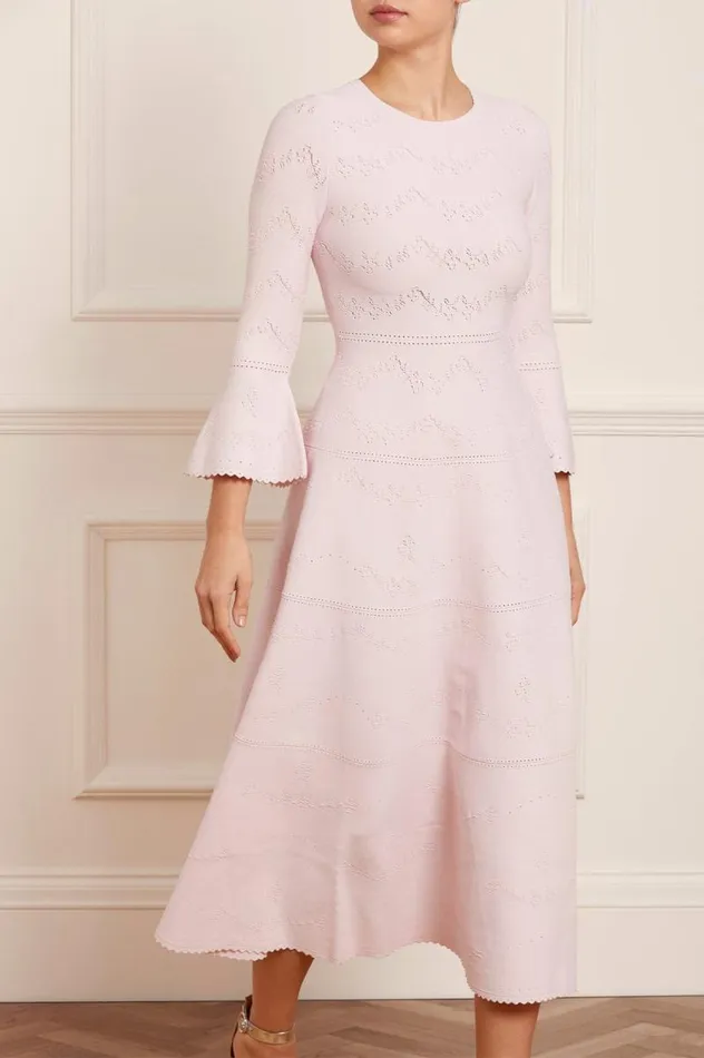 Needle and Thread Dresses Pretty Pointelle Knit Ankle Gown Pink 8211 Women