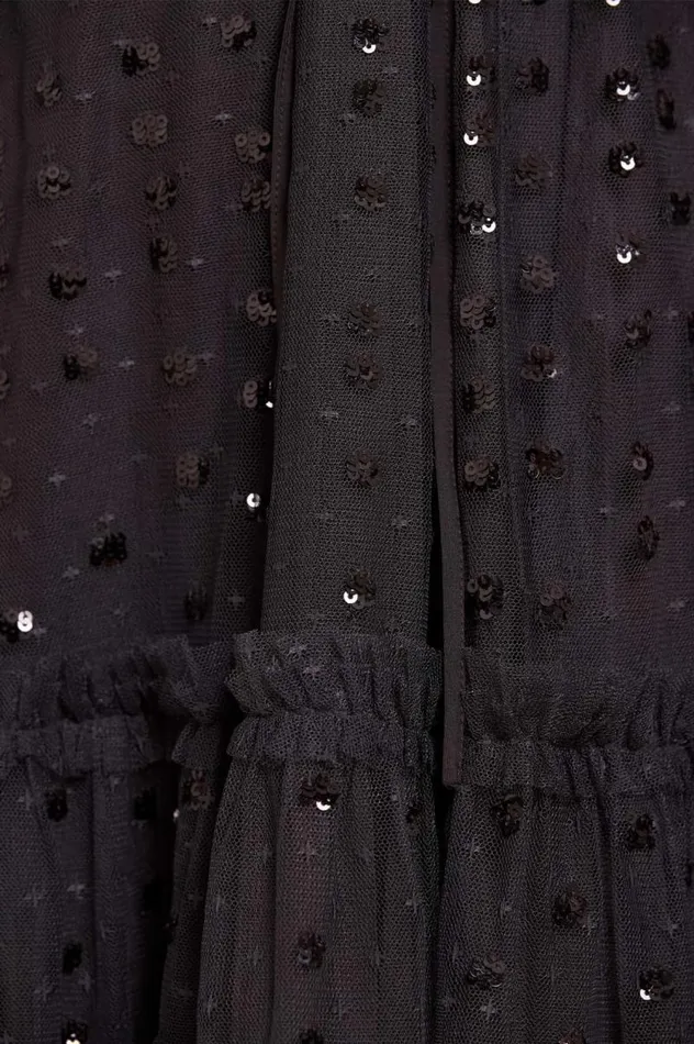 Needle and Thread Dresses Raindrop Smocked OffShoulder Ballerina Dress Black 8211 Women