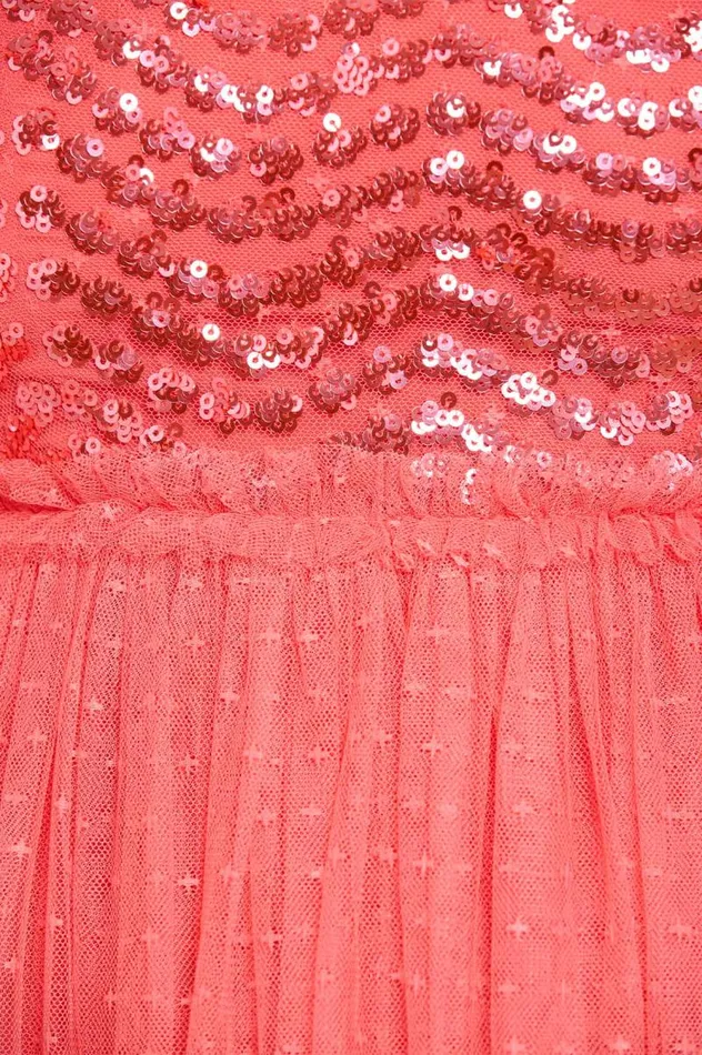 Needle and Thread Dresses Shimmer Wave Bodice OneShoulder Ankle Gown Pink 8211 Women