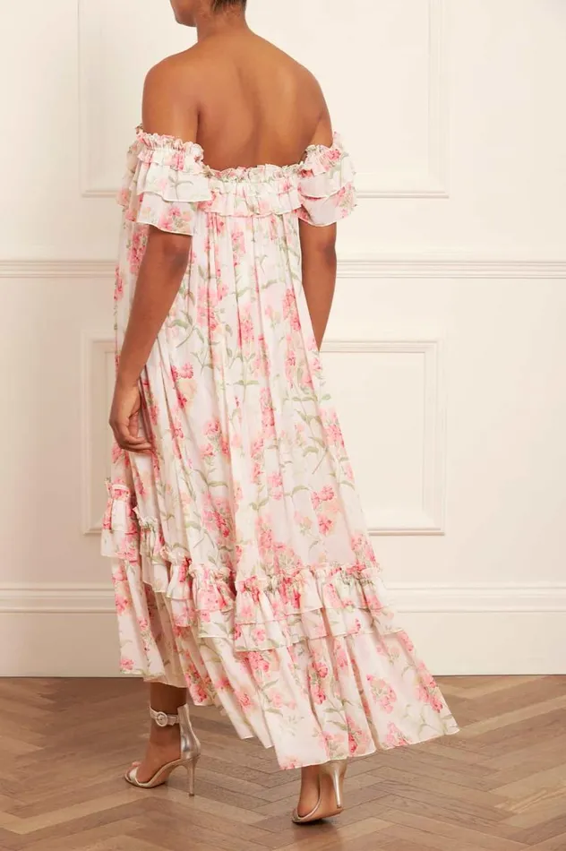Needle and Thread Dresses Summer Posy Aria Chiffon OffShoulder Ankle Gown Multi 8211 Women
