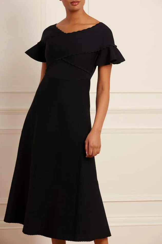 Needle and Thread Dresses Wrap Front Knit Gown Black 8211 Women