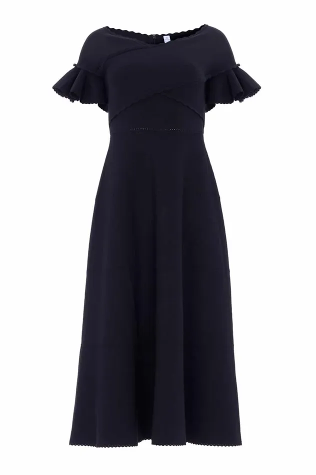 Needle and Thread Dresses Wrap Front Knit Gown Black 8211 Women