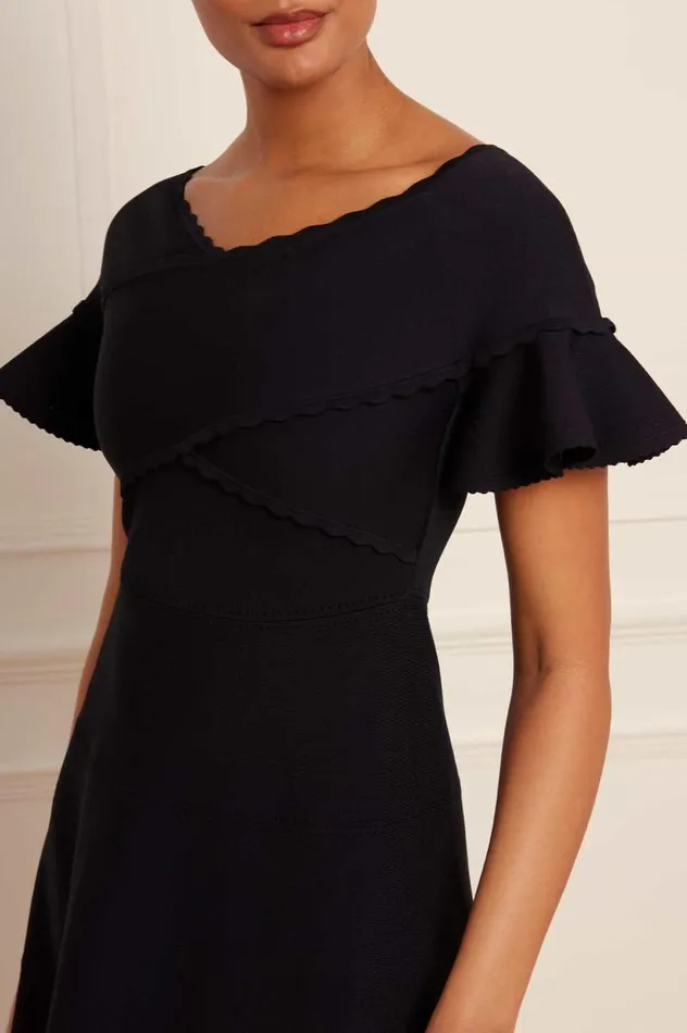 Needle and Thread Dresses Wrap Front Knit Gown Black 8211 Women