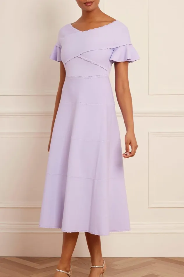 Needle and Thread Dresses Wrap Front Knit Gown Purple 8211 Women