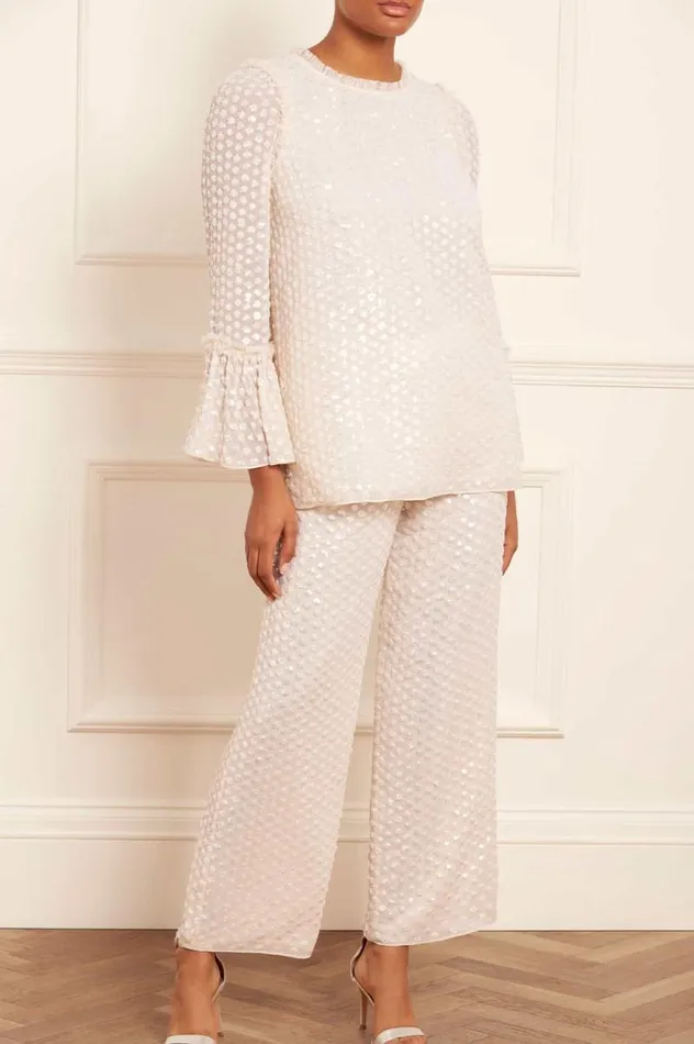 Needle and Thread Trousers Raindrop Gloss Trousers Champagne 8211 Women
