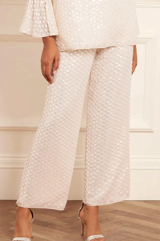 Needle and Thread Trousers Raindrop Gloss Trousers Champagne 8211 Women