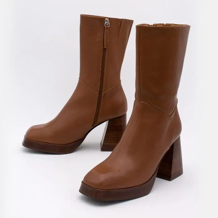 ngel Alarcn Boots Woman OLAMA 8211 Comfortable Chunky Heels And Platform Boots